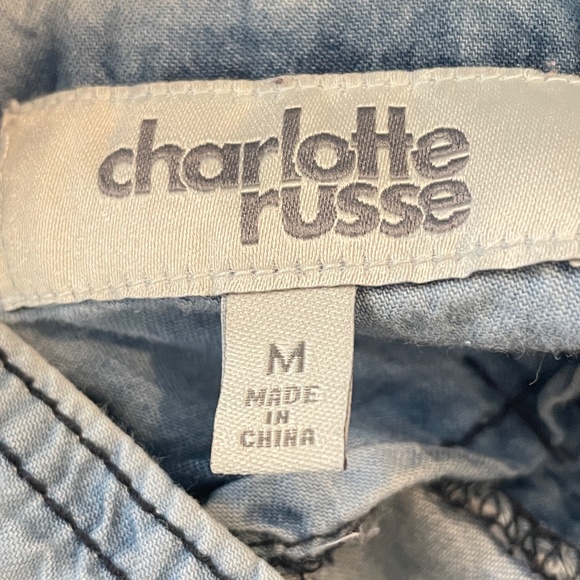 Charlotte Russe Blue White Bleached Denim Jacket - Picture 8 of 10
